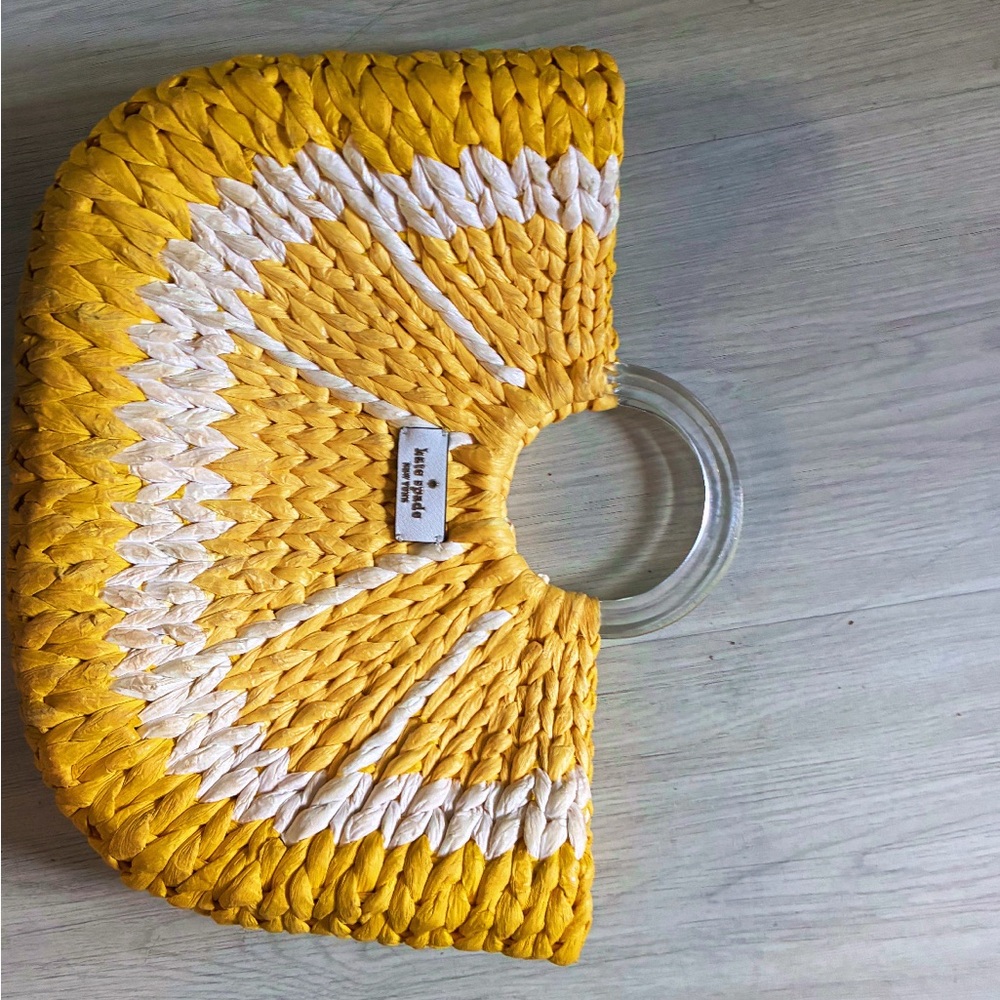 kate spade Yellow and White Interior Zip Pouch - Picture 3 of 3